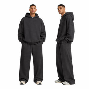 Conjunto Deportivo Personalizado 2026 para Hombre, Color Beige con Parches, Sudadera con Capucha y Pantalones Anchos, Estilo Casual Urbano - Product Image 4