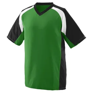 All New Design Luxury T-Shirts New Design Comfortable Soccer Wear with V-Neck Collar Knitted Weaving Method Custom Logo.