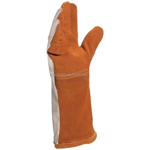 Gants de soudage de lutte contre l'incendie résistants à la chaleur en cuir de gant aluminisé en aramide haute température pour les soudeurs gants d'isolation de travail - Product Image 2