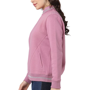 Sweatshirts de haute qualité pour femmes à col montant OEM Pull personnalisé avec fermeture éclair Robes à la mode pour jeunes femmes de BD - Product Image 2