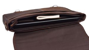 Premium Quality Durable Genuine Buffalo Leather Laptop <b>Messenger</b> <b>Bag</b> Custom <b>Men</b> Business Briefcase Handbag 16 Inch Office Travel - Product Image 5