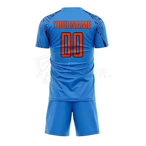 Uniformes de Fútbol de Alta Calidad en Color Sólido, 100% Poliéster Transpirable, Manga Corta, Personalizables, Unisex, para Equipos Adultos - Product Image 3
