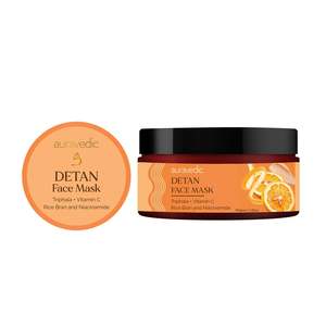 Mascarilla Facial Detan con Vitamina C y Ácido Hialurónico, Crema en Lámina con Péptidos Herbales, Blanqueadora, Iluminadora, Reafirmante, Antiarrugas, 100g, Para Todo Tipo de Piel - Product Image 1