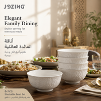Bol à soupe/riz en céramique blanche JOZING, texture martelée, porcelaine écologique, classique, liquidation directe d'usine, compatible micro-ondes