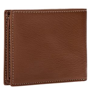 Portefeuille en cuir pour homme Premium 2025 en peau de vache : Portefeuille fin à deux volets avec poche rabattable intégrée et fenêtre de sécurité RFID pour carte d'identité - Product Image 3