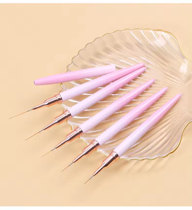 Private Label OEM Pink metallo manico Nailart pennelli <span class=keywords><strong>Neil</strong></span> <span class=keywords><strong>Neil</strong></span> Gel UV Gel Gel Nail Art Brush Kit all'ingrosso - Product Image 5