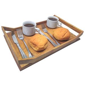Bandeja de servicio decorativa hecha a mano, éxito de ventas, vajilla de catering, bandeja de madera para servir té, café, desayuno - Product Image 6