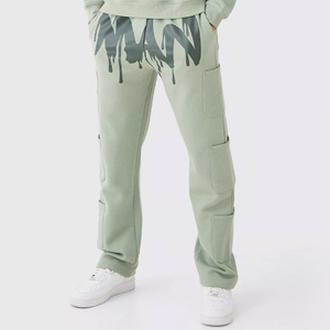 ชุดวอร์มผ้าคอตตอนผ้าเฟรนช์เทอร์รี่กางเกงคาร์โก้ทรงโอเวอร์ไซส์พิมพ์ลายหยดน้ำออกแบบได้ตามต้องการ - Product Image 5