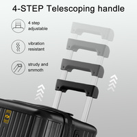 Valise trolley réglable en ABS et PC, 20, 26, 30 pouces, avec roues universelles, grande capacité, légère et durable