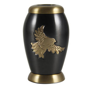 Urnas de cremación conmemorativas de recuerdo Diseño glorioso Urnas de cenizas de metal Suministros funerarios decorativos hechos a mano - Product Image 5