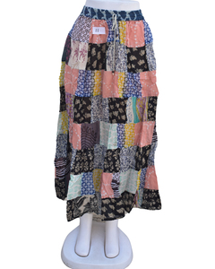 <b>Skirt</b> Cotton Printed <b>Patchwork</b> New Designs Reversible Wrap Breathable Streetwear for Women Natural Waistline for Summer-Made - Product Image 4