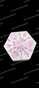 Exporter Quality Handmade Custom Shape Marble Jewellery Box with <b>Mother</b> <b>of</b> <b>Pearl</b> Accents Available at Wholesale Price - Product Image 3