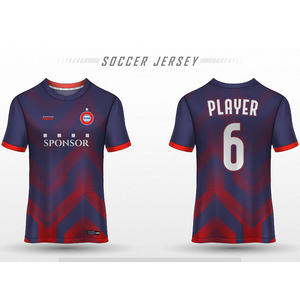 Ensemble de maillots de football personnalisés pour hommes, nouveau style, sublimation complète, équipe de football respirante 100% polyester antibactérien à séchage rapide - Product Image 2