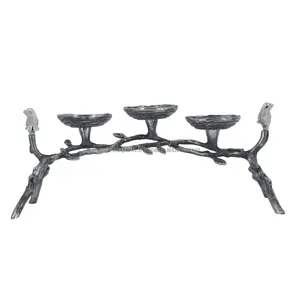 Luxury <b>Black</b> Metal Candle <b>Holder</b> for Modern Living Rooms Exclusive Handmade Aluminum <b>Candlestick</b> <b>Holder</b> Custom Shape Christmas - Product Image 1