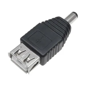 도매 가격 커넥터 DC 전원 잭 외부 ID5 mm 내부 ID2.1mm-USB 암 어댑터