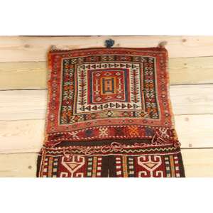 พรมวินเทจขนาดเล็ก 1.7x4.4 ฟุต พรมขนสัตว์สีแดงแบบไล่เฉดสไตล์ตุรกี - Product Image 3