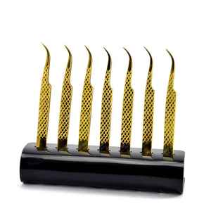 Pince à épiler pour extensions de cils en acier inoxydable à pointe en fibre, personnalisable, MOQ, pour des cils parfaits – Meilleures ventes 2026 - Product Image 1