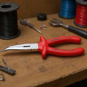 Alicates de corte lateral Knipex Snipe Nose (tipo pico de cigüeña) cromados con mangos aislados por inmersión, probados por VDE, crimpador de cables - Product Image 3