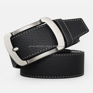 Cinturón informal de cuero de vaca de grano completo 100% hecho a medida para hombre, cinturón vaquero masculino con hebilla de una sola punta de latón de diseñador sólido - Product Image 2