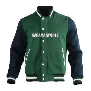 Chaquetas Varsity Personalizadas al por Mayor para Hombre, Cuello Alto de Lona, Transpirables, Bordado Frontal, Diseño Personalizable, Invierno - Product Image 2