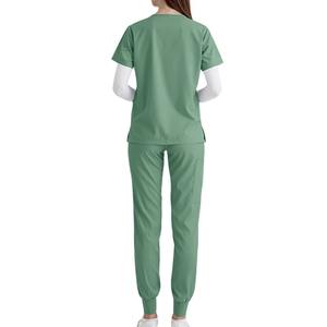 Uniformes de Hospital transpirables para hombres y mujeres, modelo Oem, uniformes de verano, conjuntos de cuello alto, uniformes de Enfermería de manga corta - Product Image 2