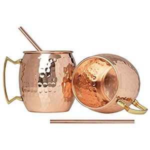 Artisan hammered copper mule mugs for high end bar settings weddings and elegant <b>cocktail</b> themed celebrations - Product Image 5
