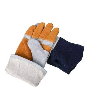 Guantes de Cuero, Guantes de Seguridad para Soldadura Duraderos, Aislantes del Calor, Resistentes al Desgaste, con Longitud Extendida - Product Image 3