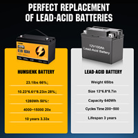 Batterie au phosphate de fer de lithium 12v 24v 48v 100ah 200ah 300ah Cycle profond Stockage d'énergie Batterie Lifepo4 avec BMS