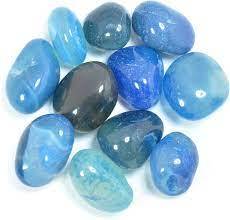 Piedras caídas de ónix azul, cristales de caída de ónix azul natural, piedras de mármol de ónix - Product Image 2
