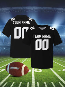 American Football Shirt Custom Breathable <b>Mesh</b> Plain Jersey T-shirts Fashionable Streetwear Short Sleeves - Product Image 5