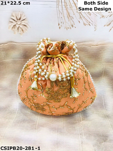 Sac de pochettes brodé indien fait à la main pour femmes Parfait pour les faveurs de mariage, les cadeaux de retour et les occasions spéciales! - Product Image 2