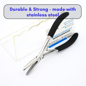 Outils d'extension de cheveux Micro Nano Ring Pince à sertir Pince d'extension de cheveux en acier inoxydable Pince pour enlever les perles avec double ressort - Product Image 4