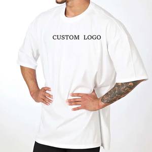 Poids lourd surdimensionné devoir blanc noir t-shirt en gros poids lourd métal coton t-shirts unisexe surdimensionné PRO Club hommes t-shirt - Product Image 3