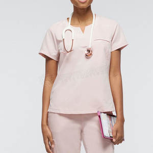 Oem diseño de alta calidad Scrub Suit algodón hecho personalizado precio barato mujeres Scrub Suit Set - Product Image 3