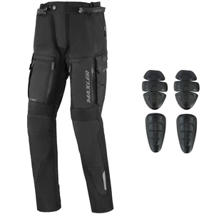 Pantalon de protection pour motocyclistes, fabriqué en tissu textile renforcé et doté d'une protection de niveau 1 CE. - Product Image 1