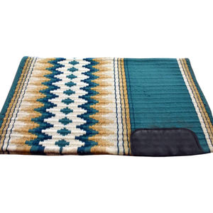 Western Show Horse Saddle Blanket Diseño de Nueva Zelanda Manta de sillín de lana hecha a mano Top Wool Saddle Pad Size - Product Image 1
