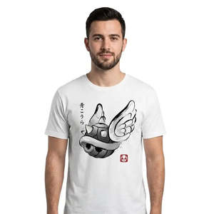 <b>Mario</b> Carapace Aile <b>T</b>-<b>Shirt</b> 100% Cotton Jersey with Logo Decoration - Product Image 2