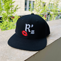 Gorra Snapback plana con logotipo bordado en 3D personalizado, gorra Snapback de baloncesto ajustada de algodón negro con espalda cerrada de 6 paneles para pesca