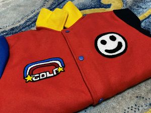OEM vestes en polaire douce Letterman Varsity pour hommes taille XS veste en laine à blocs de couleurs avec patchs en chenille sur pied - Product Image 4