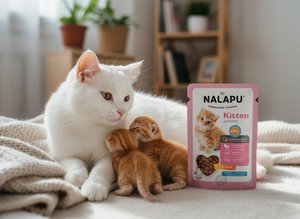NALAPU Nourriture humide pour chatons en pochette Poulet avec sauce Haute teneur en viande Vitamines et minéraux pour chatons en croissance 77g Santé - Product Image 4