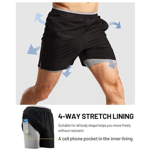 กางเกงขาสั้นสำหรับผู้ชายกางเกงขาสั้นสำหรับใส่ออกกำลังกายเล่นฟิตเนสกางเกงขาสั้นสำหรับวิ่งเล่นกีฬา - Product Image 3