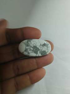 100% piedra preciosa de cabujón con parte posterior plana ovalada de howlita blanca Natural para la fabricación de joyas como anillos pulsera tobillera colgante para collar - Product Image 2