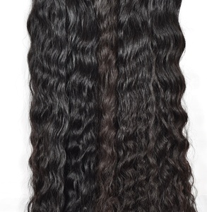 ผมแท้ 100% ไม่ผ่านกระบวนการจากวัดในอินเดียใต้ แบบมัด ตรง จัดเรียงเกล็ดผม  สำหรับต่อผมแบบ Deep Weave - Product Image 4