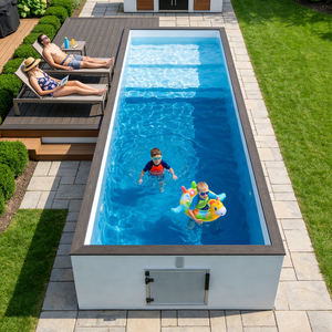 Piscina Contenedor Reforzada con Sistema de Filtración Completo y Baldosas para Cubrir la Piscina, Ideal para Resorts - Product Image 4