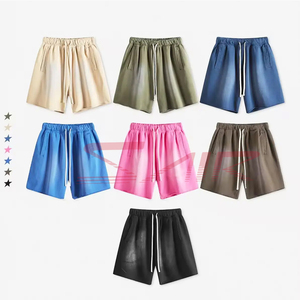 Top nouveau unisexe respirant soleil délavé personnalisé Shorts 100% coton toile décontracté à la mode lavé à l'acide OEM imprimé brodé - Product Image 2