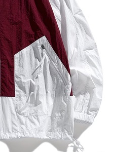 Windbreaker <b>Jacket</b> for <b>Men</b> Breathable Windproof <b>Running</b> Outdoor Canvas Sporty Hooded Zipper Closure Polyester Material - Product Image 3