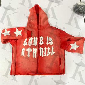 Fabricante disponible a precio razonable Diseño Popular su propio estilo Mejor material Bordado Cremallera Sudadera con capucha para hombres - Product Image 6