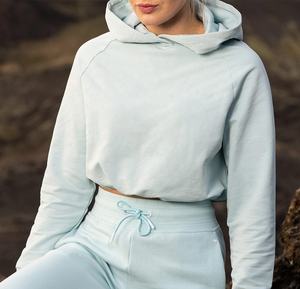 Calidad personalizada de gran tamaño de lana suave entrenamiento gimnasio mujer recortada Top Sudadera con capucha - Product Image 4