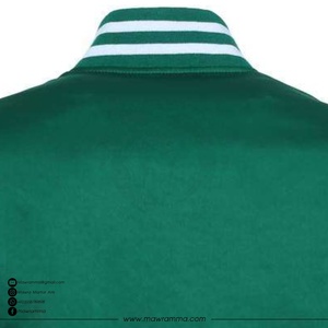 แจ็คเก็ตบอมเบอร์ผ้าซาตินผู้ชายสั่งทำ ขายส่ง คุณภาพสูง ปักลาย พิมพ์ลาย ต่อผ้าด้านหน้า สไตล์เบสบอล วาร์ซิตี้ เลตเตอร์แมน สำหรับกิจกรรมกลางแจ้ง - Product Image 5