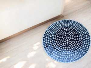 Mesa auxiliar de mosaico deslumbrante: Arte iridiscente-mesa de centro azul-mesa auxiliar-Decoración de sala de estar-regalo - Product Image 2